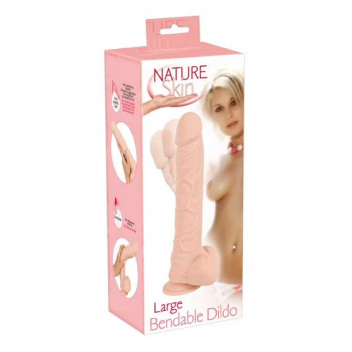 Large Bendable Dildo- Nature Skin